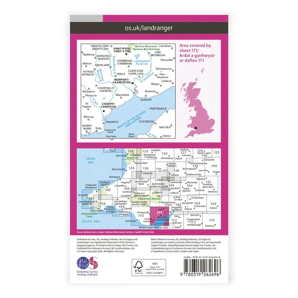 OS Landranger / Cardiff & Newport - Image 2