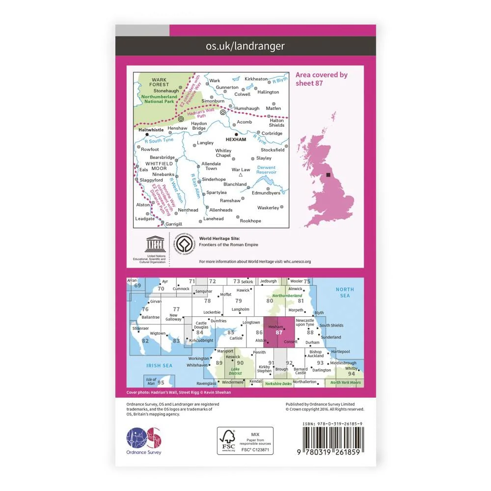 OS Landranger / Hexham & Haltwhistle - Image 2